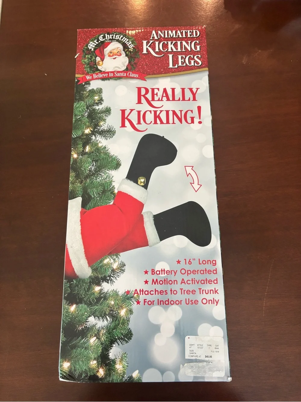 Mr. Christmas Animated Kicking Legs - Santa Claus